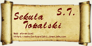Sekula Topalski vizit kartica